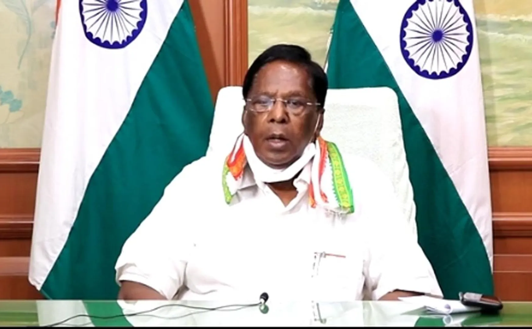 puducherry peoples cm narayanasamy coronavirus preventive discussion 